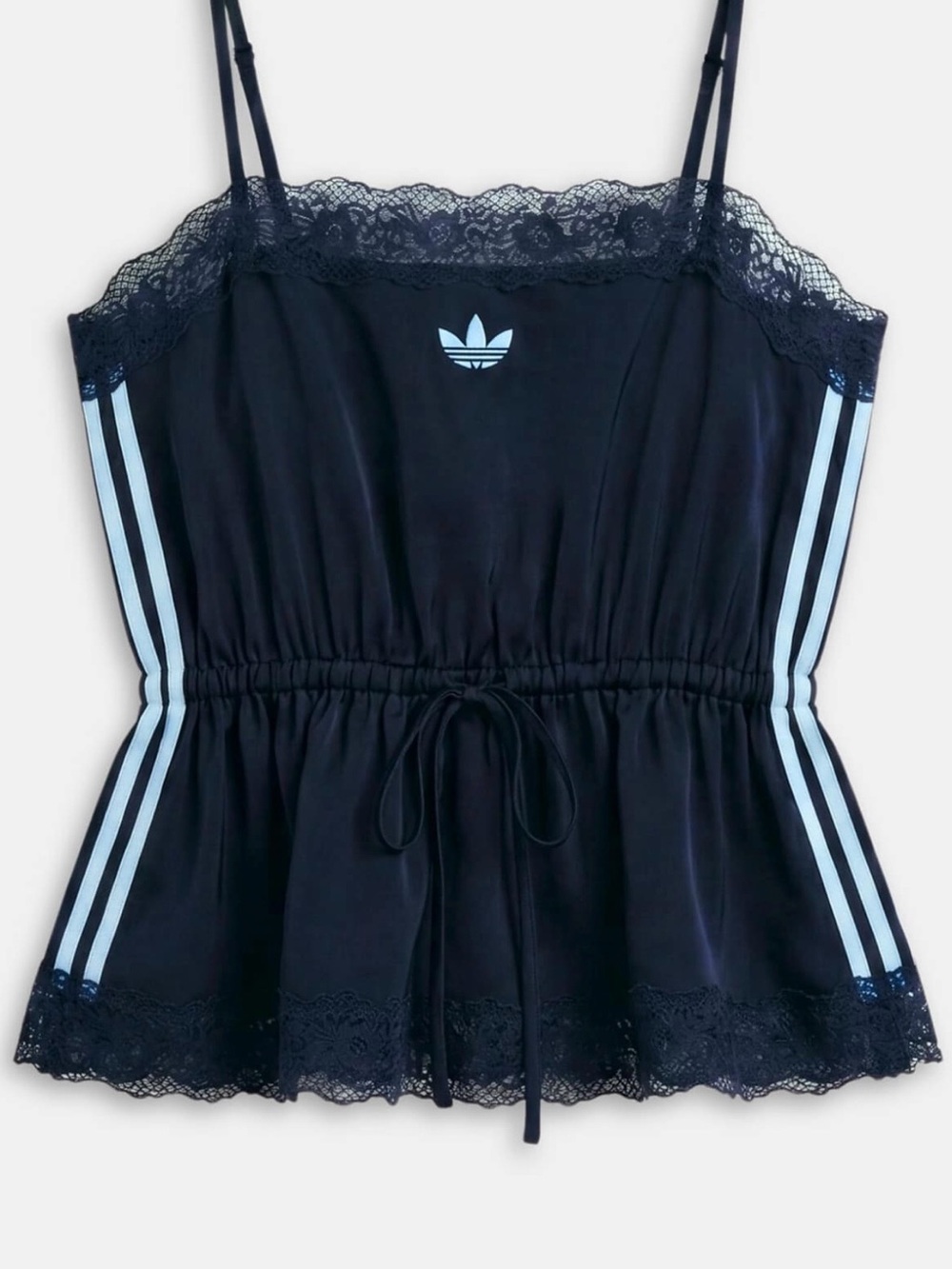 Adidas Originals x ASOS cami top with lace trim and cinched waist
